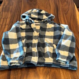 O'Neill Blue and White Checkered Kids Hoodie